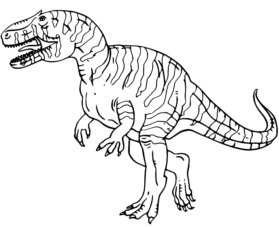 Página para colorir de Giganotosaurus imprimível grátis