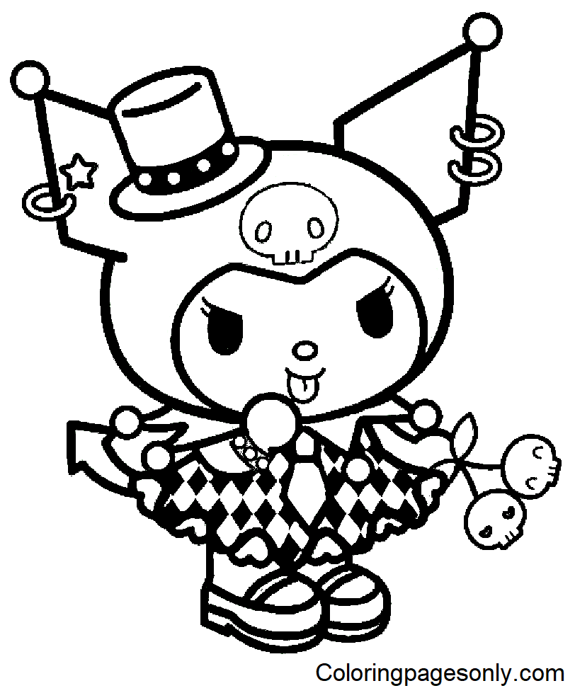 Free Printable Kuromi Coloring Page - Free Printable Coloring Pages