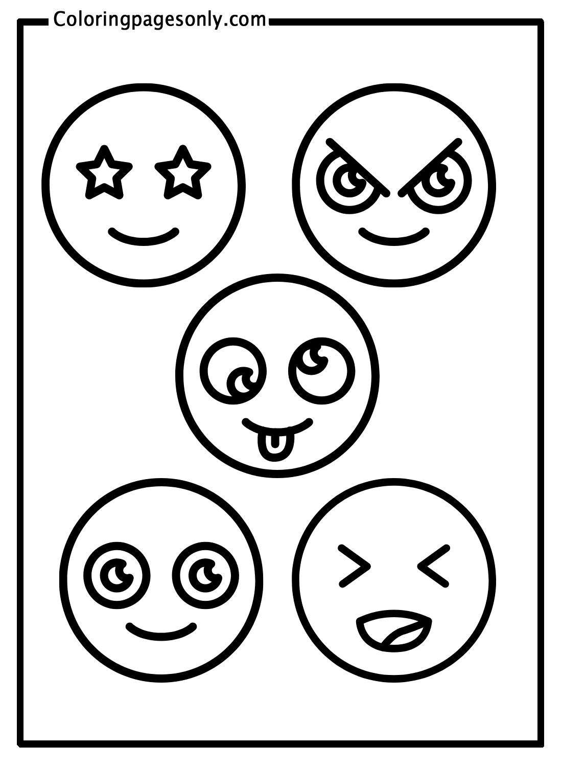 Funny Emotions Sheets Coloring Pages