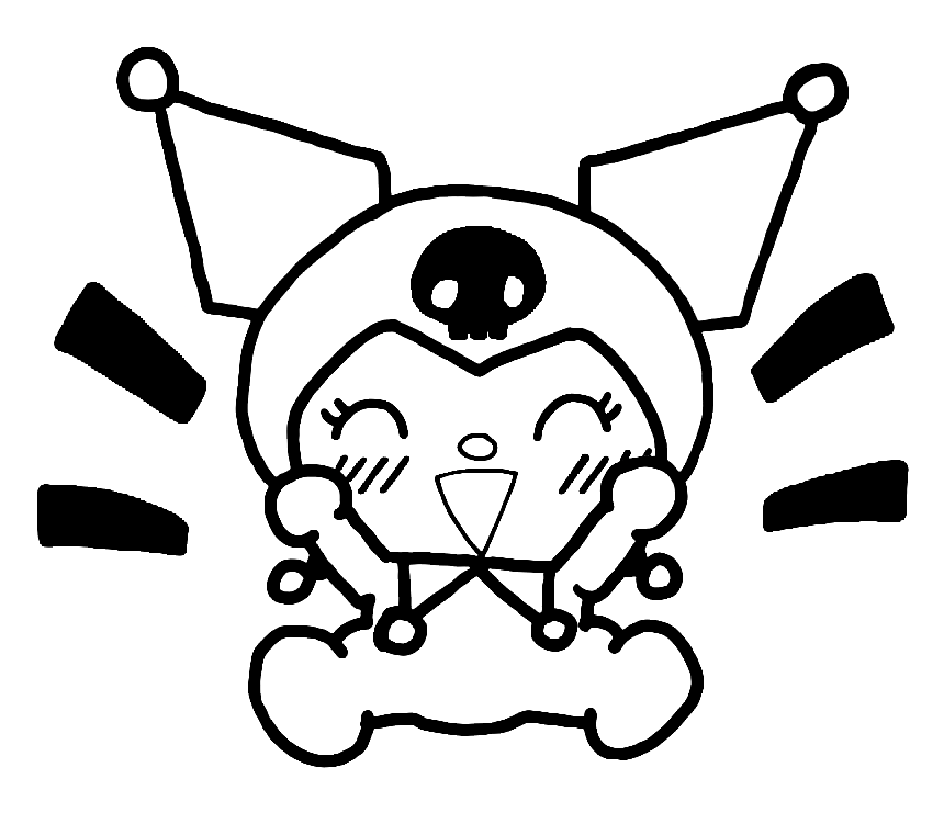 Funny Kuromi Coloring Pages