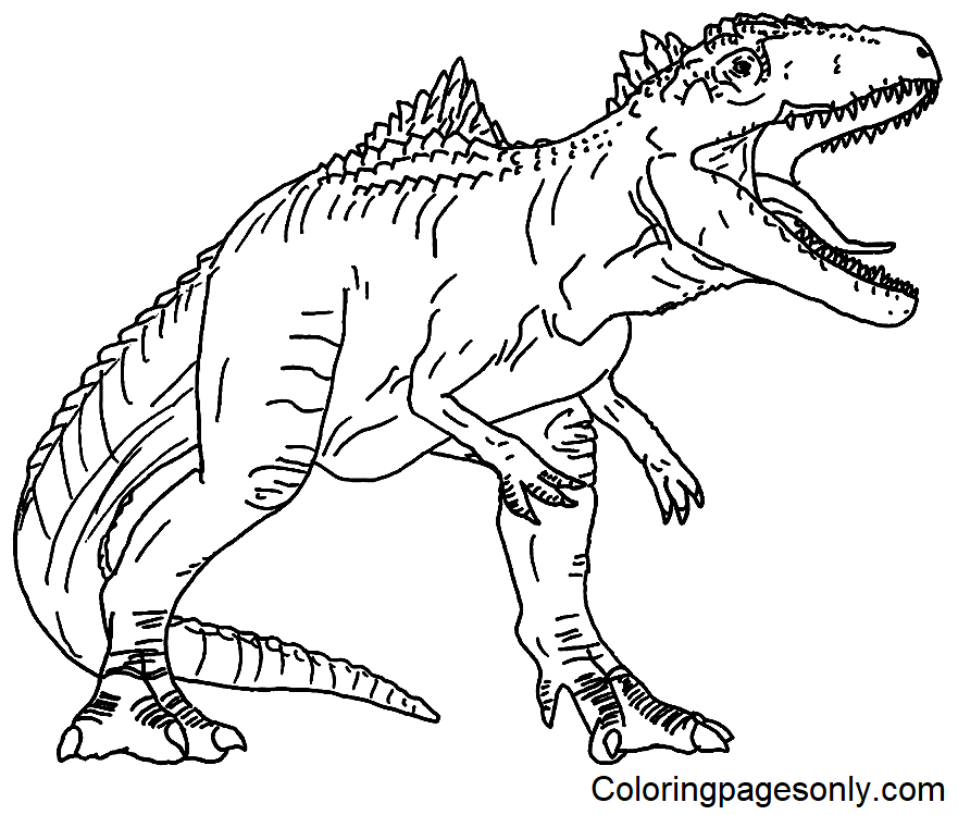 Giganotosaurus pagina da colorare gratis