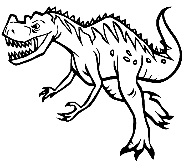 Giganotosaurus afdrukbare kleurplaat