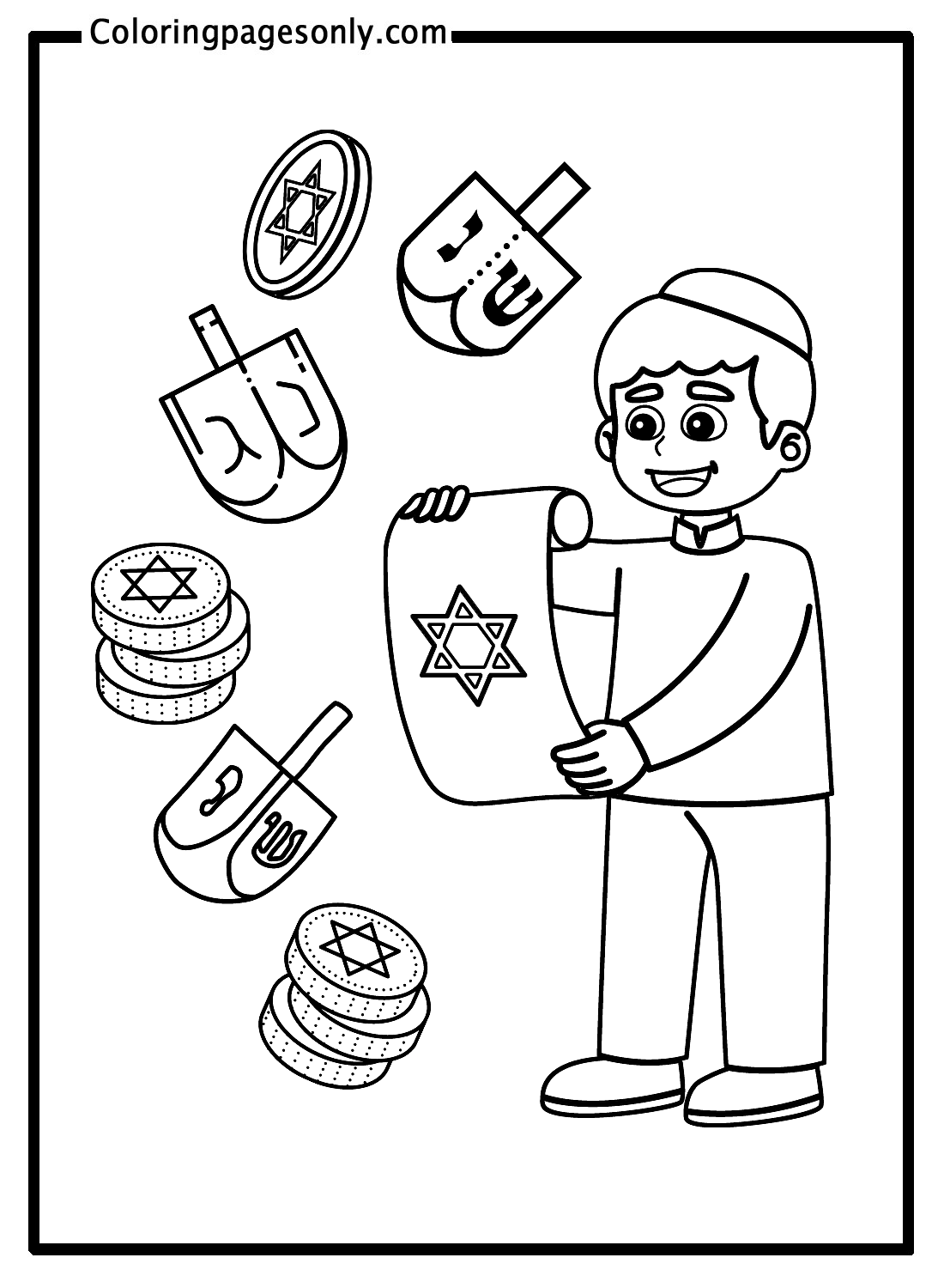 Chanoeka Joods met Scroll van Chanoeka