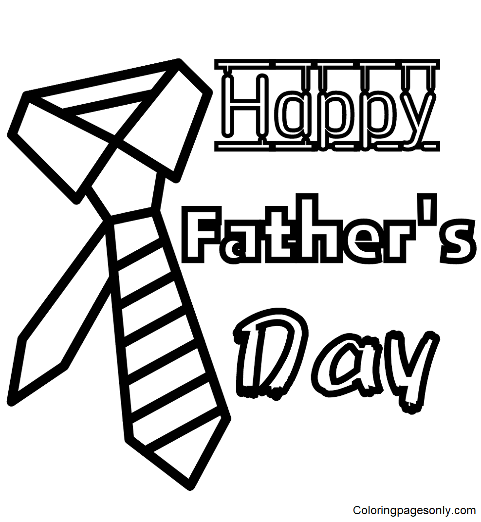 Happy Fathers Day for Kids Coloring Pages