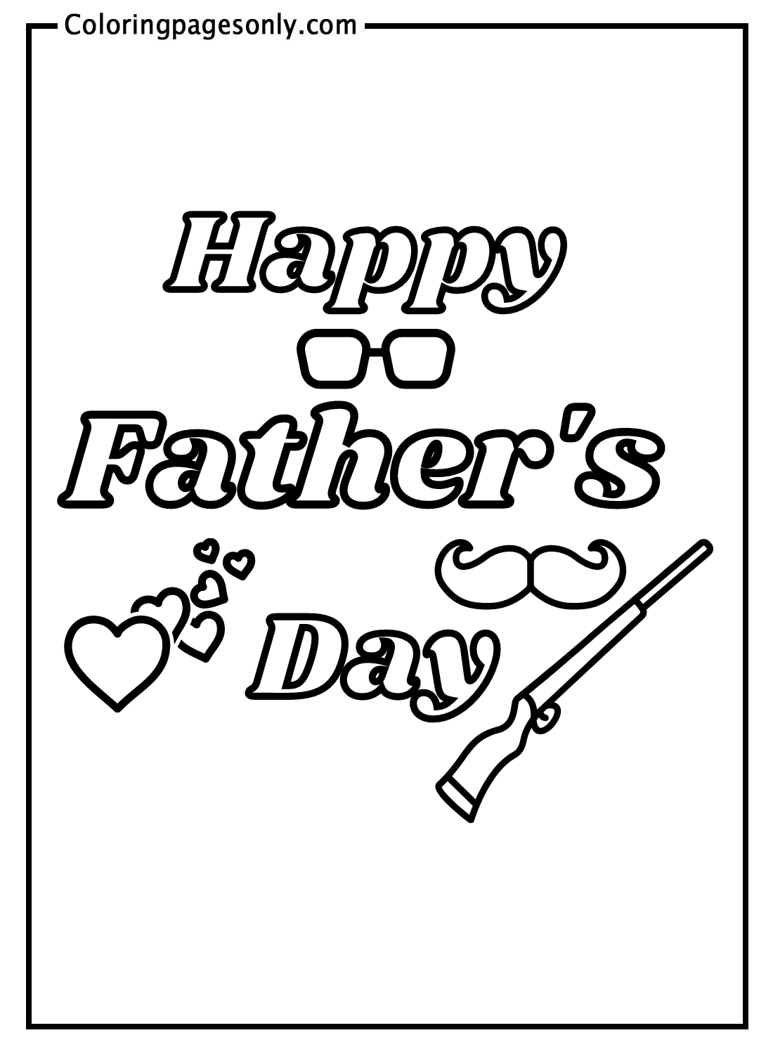 Happy Fathers Day To Print Coloring Pages