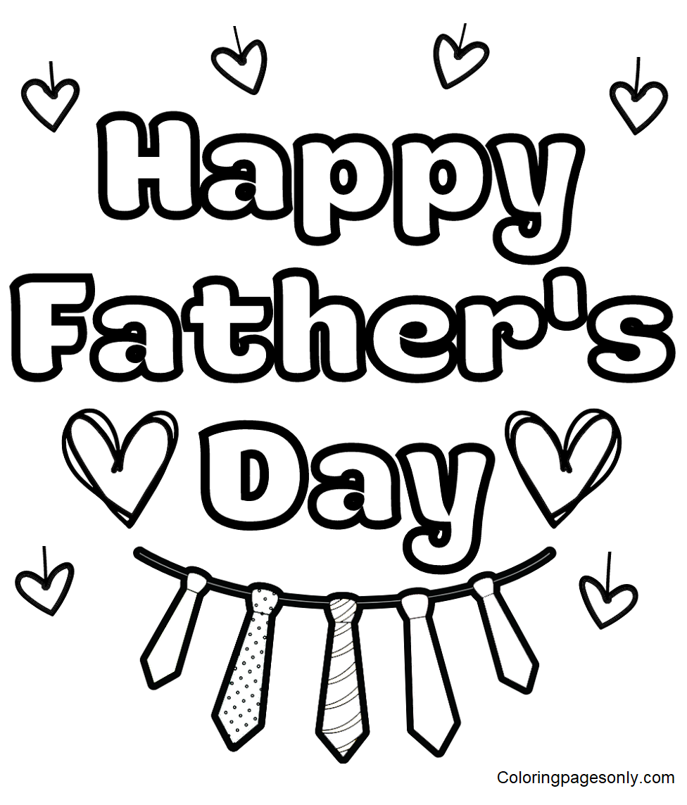 Happy Father’s Day to Print Coloring Pages