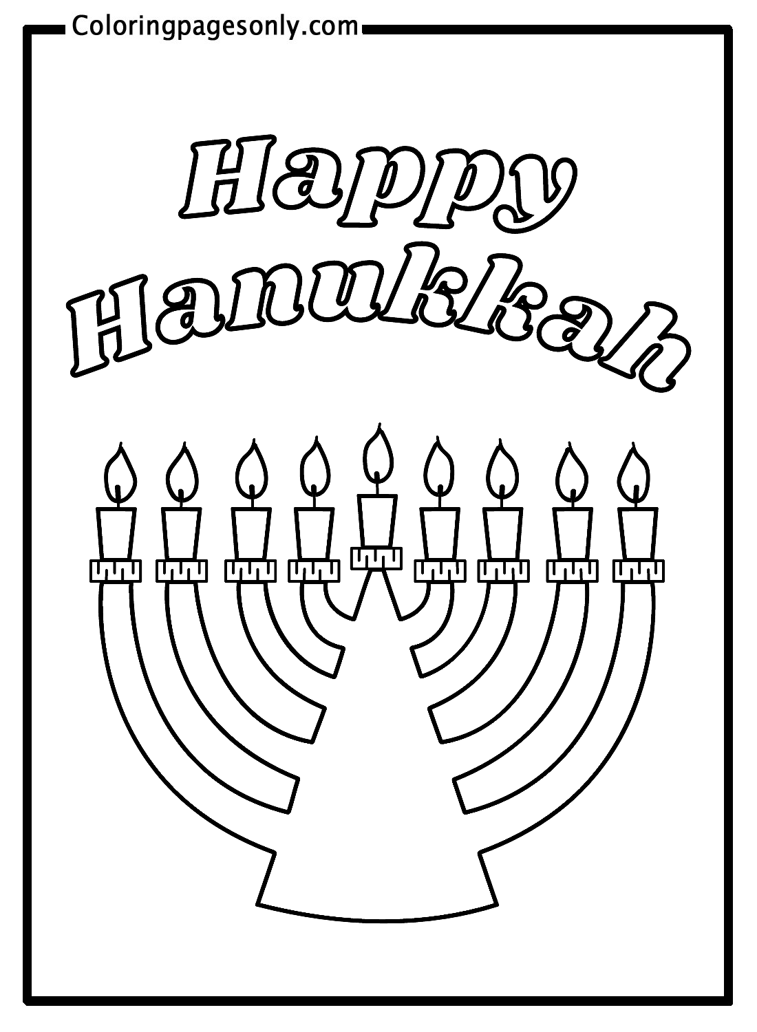 Happy Hanukkah Sheets Coloring Pages