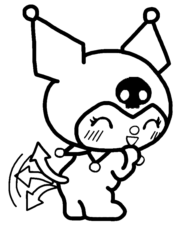 cute kuromi coloring pages