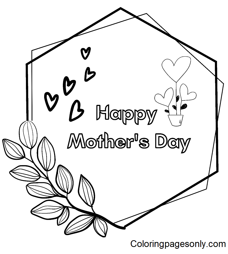 Happy Mothers Day Images Coloring Page
