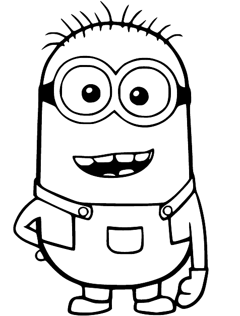 Happy Phil Minion Coloring Pages