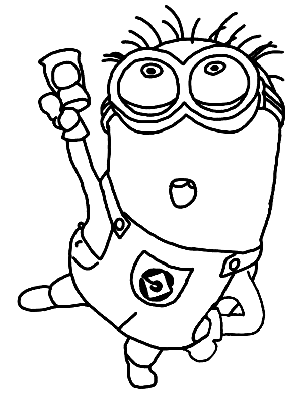 Jerry Dance The Minion Coloring Page
