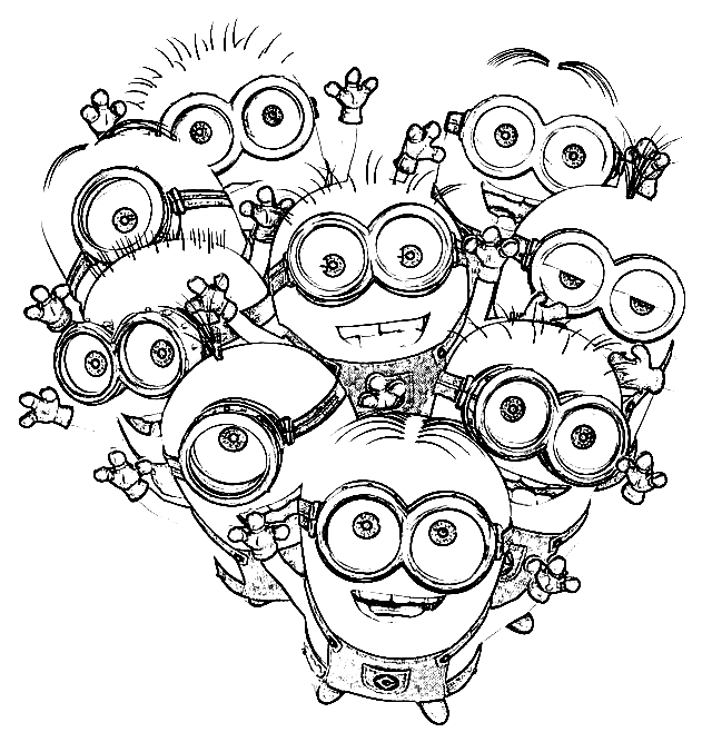 Kids Minions Despicable Me S0085 Coloring Page