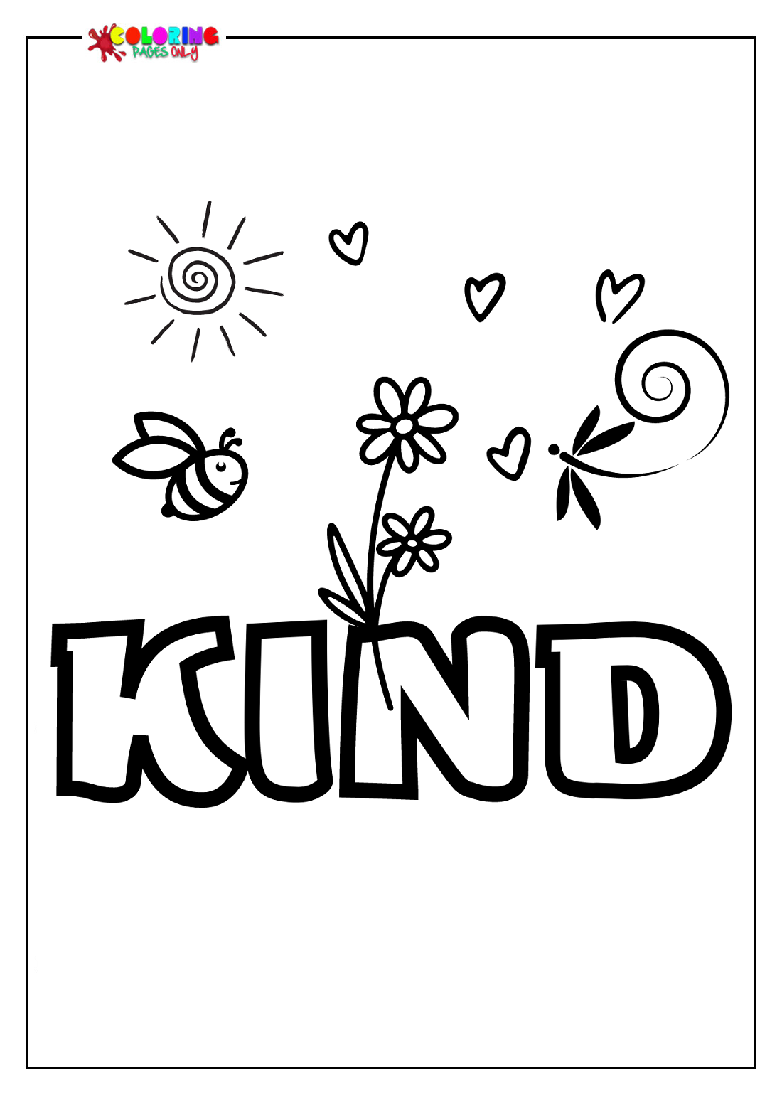 Kind Coloring Page