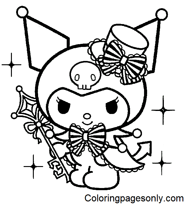 Kuromi Sheets Coloring Page - Free Printable Coloring Pages