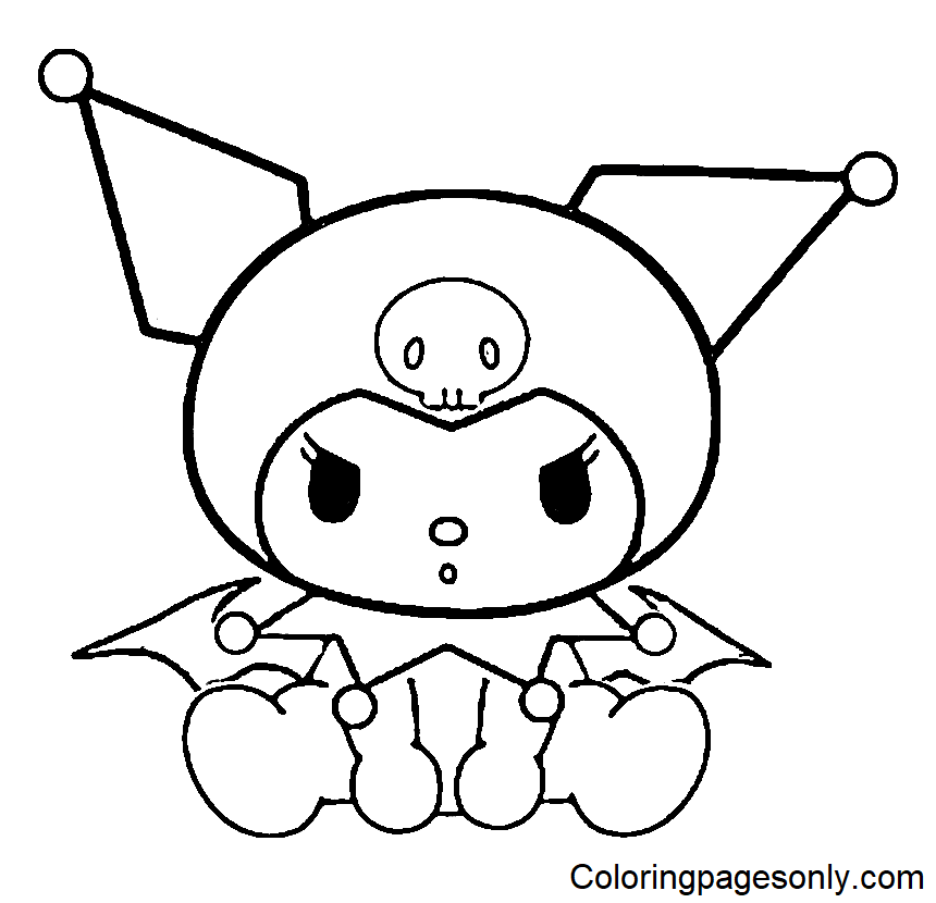 cute kuromi coloring pages