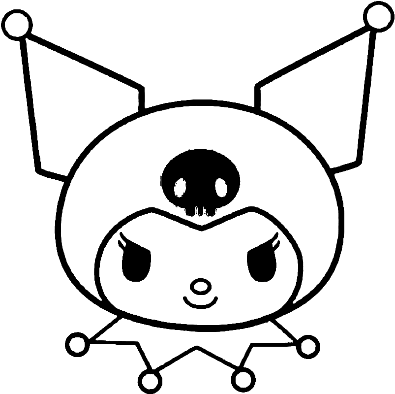 Kuromi Smiling Coloring Pages