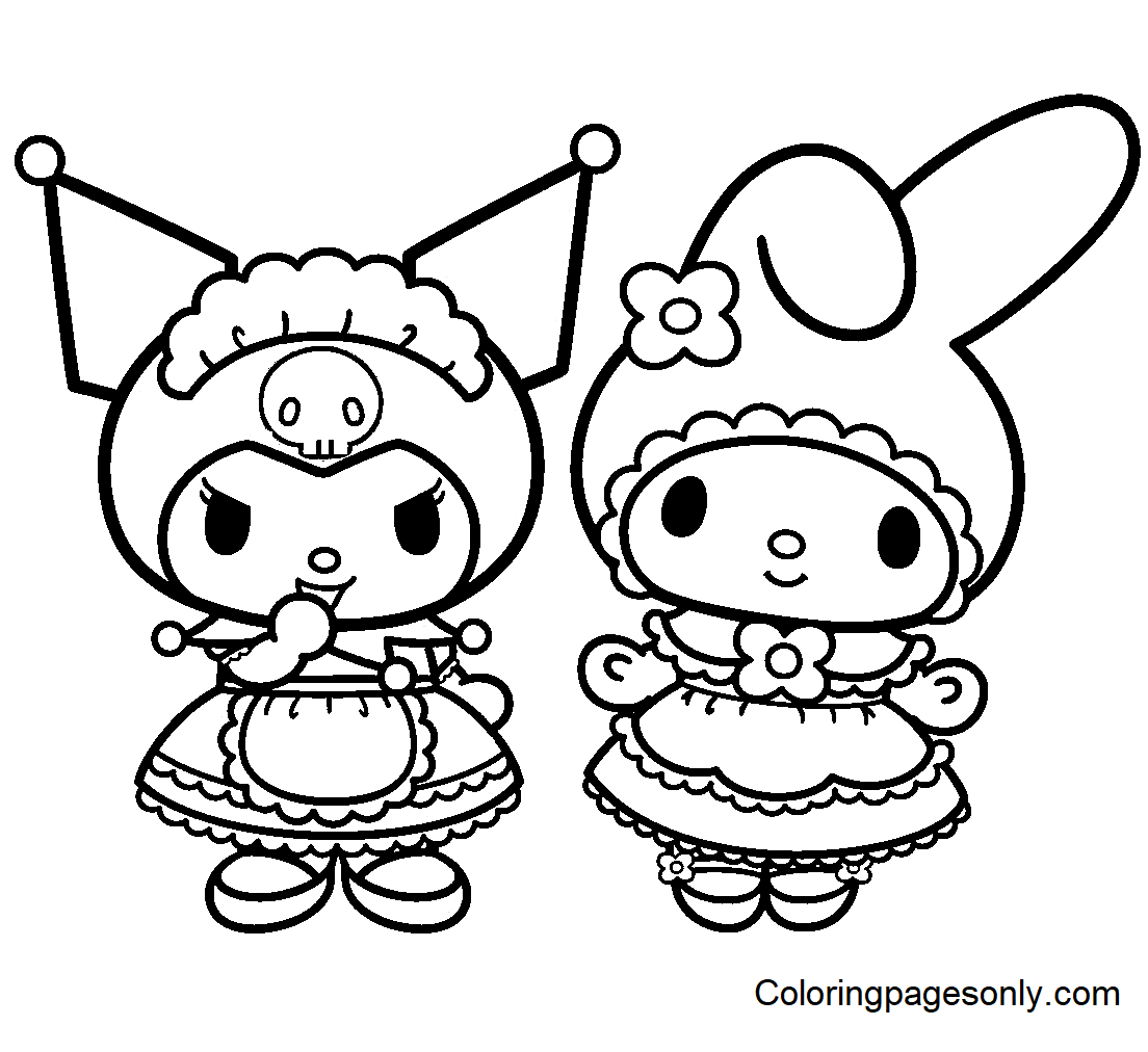 Kuromi Coloring Pages Coloringfile Sexiz Pix 