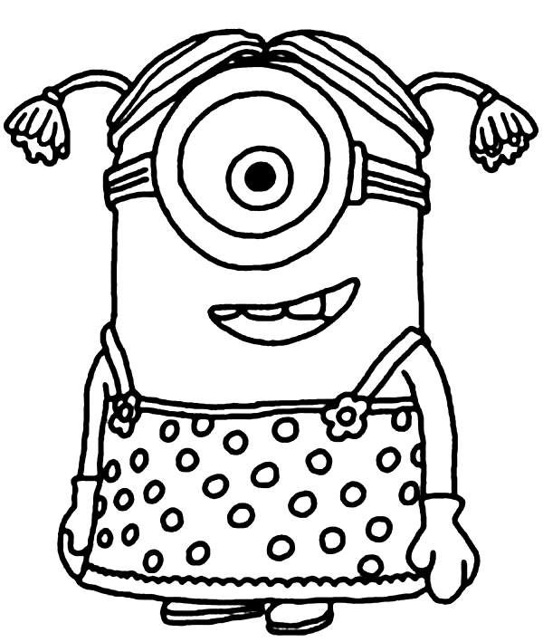 Little Girl The Minion Coloring Pages