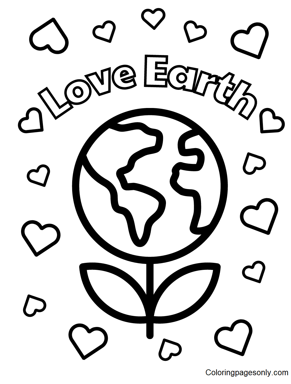 Love Earth Coloring Pages