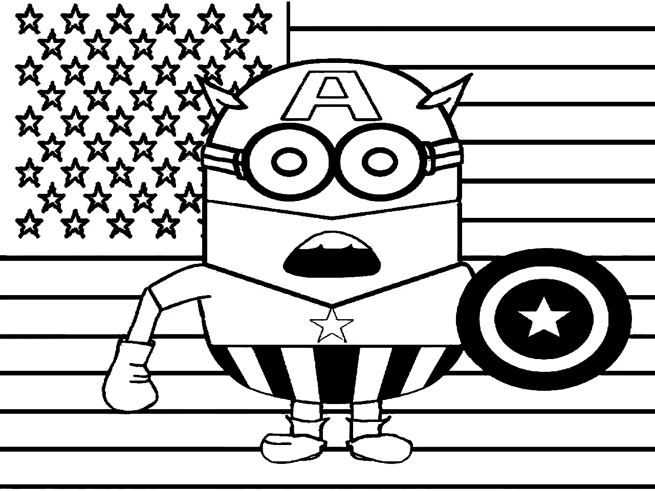 Minion Capitán América de Minion