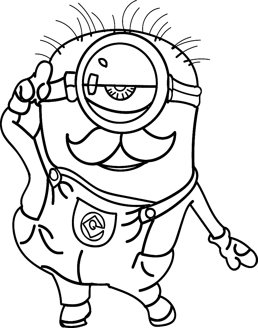 Minion Cute Coloring Pages