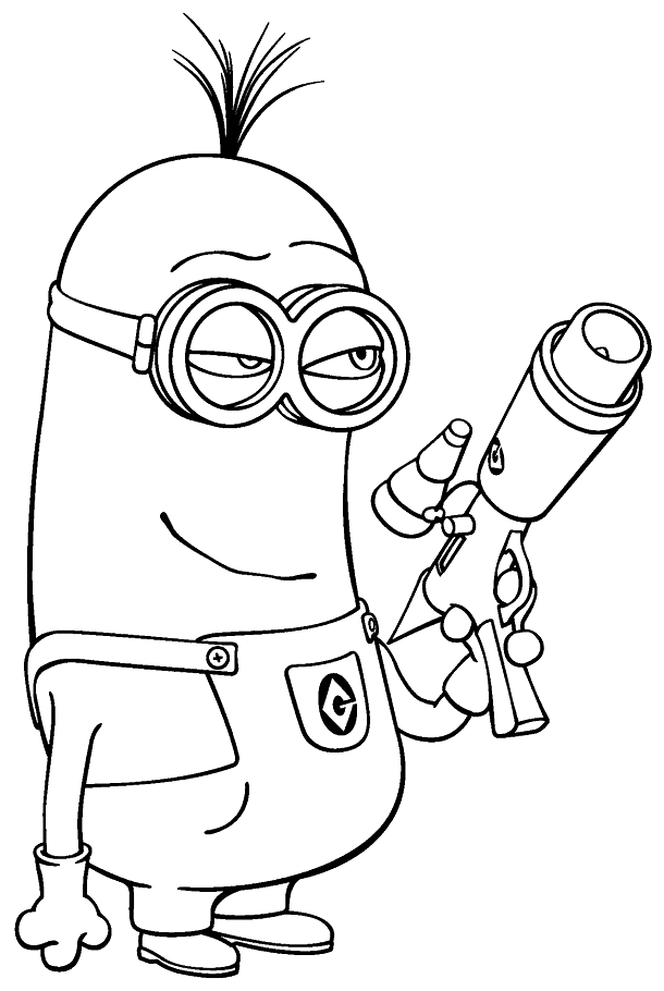 Cute Minions Coloring Page - Free Printable Coloring Pages