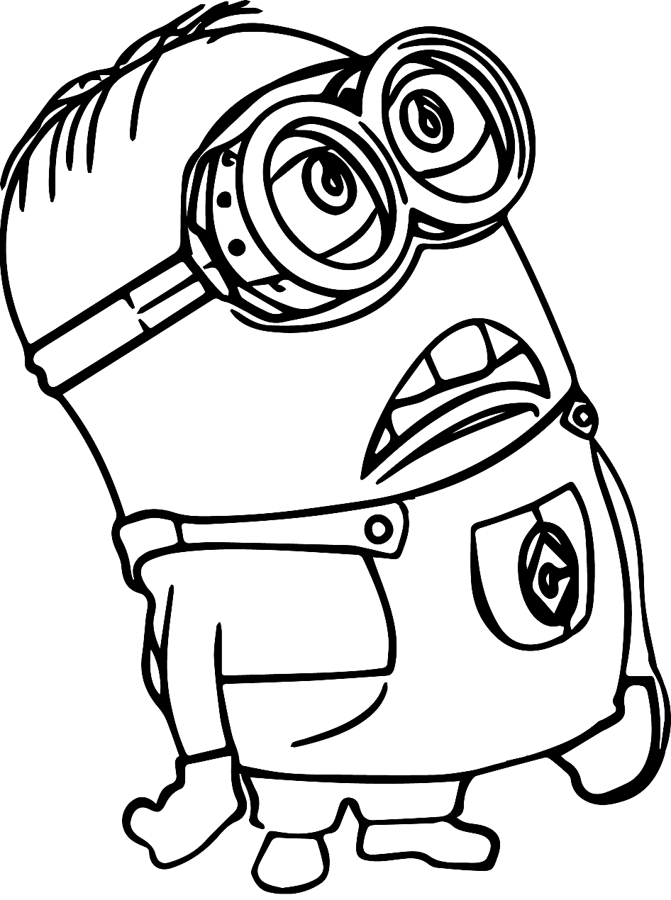 despicable me minion coloring page