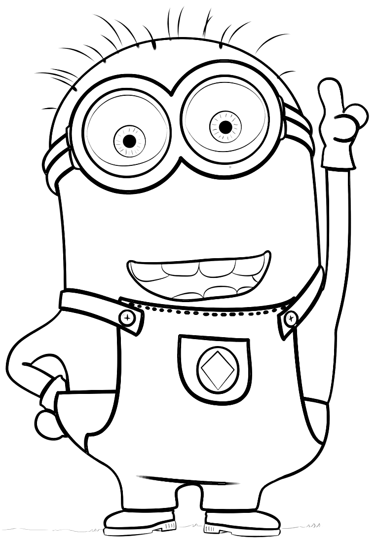 Minion Phil Coloring Page - Free Printable Coloring Pages