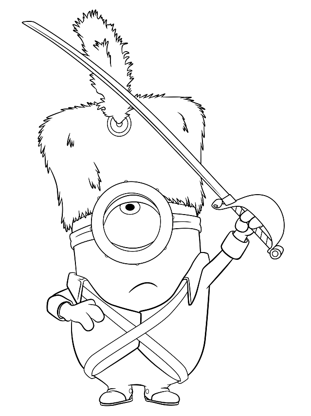 Minion Warrior Coloring Page