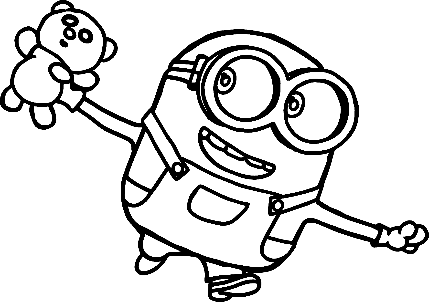Minion With Toy Coloring Pages