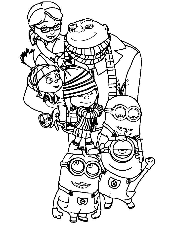 Minions The Family Coloring Pages