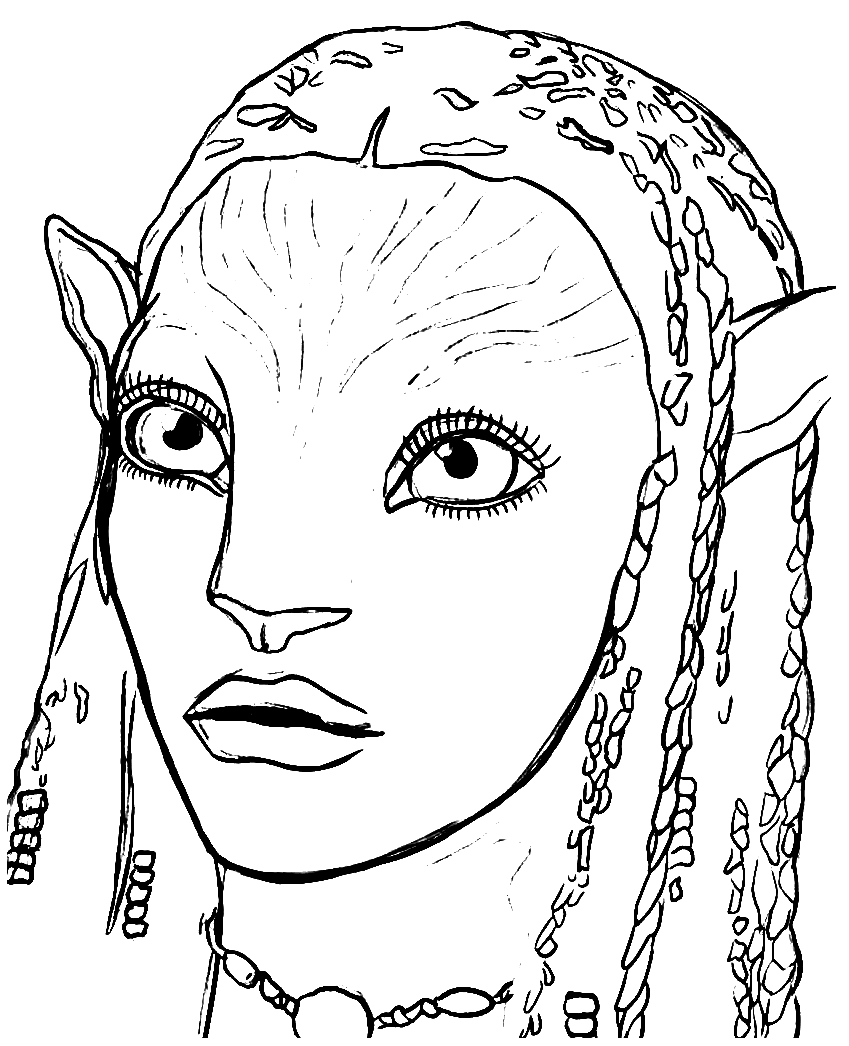 Neytiri – Avatar The Way of Water Coloring Page