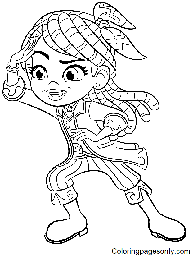 Pirate Lorelai Coloring Pages