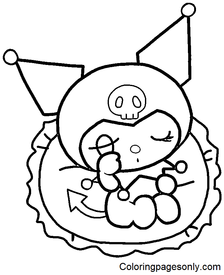 kuromi coloring pages cute