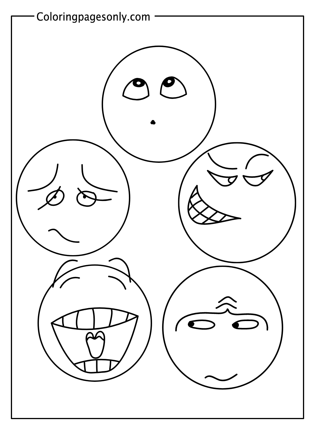 Printable Emotions Sheets Coloring Page Free Printable Coloring Pages