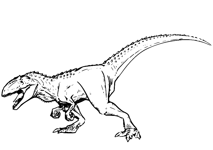 Roaring Giganotosaurus Coloring Pages