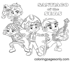 Desenhos para colorir de Santiago dos mares