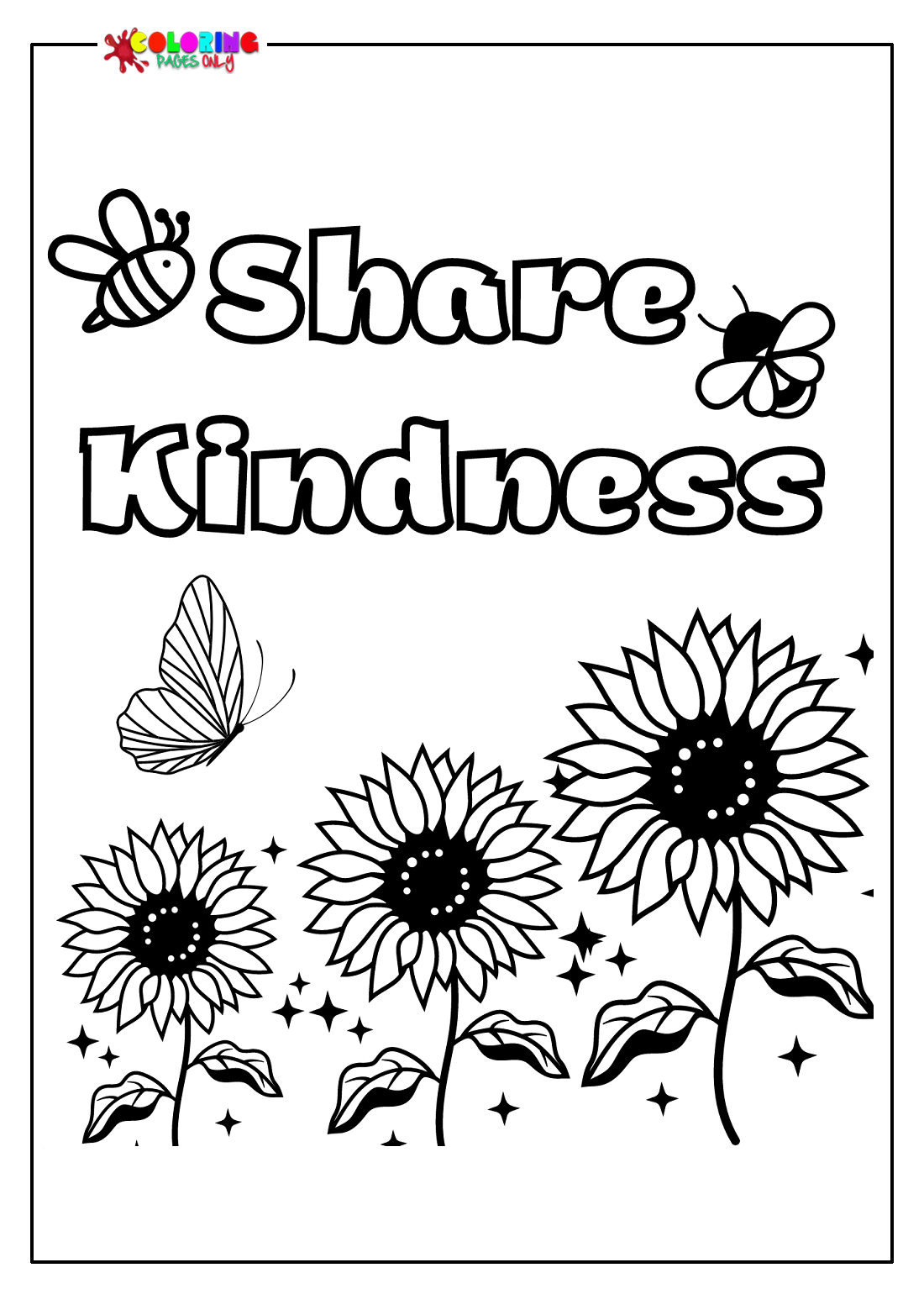 Share Kindness Coloring Page