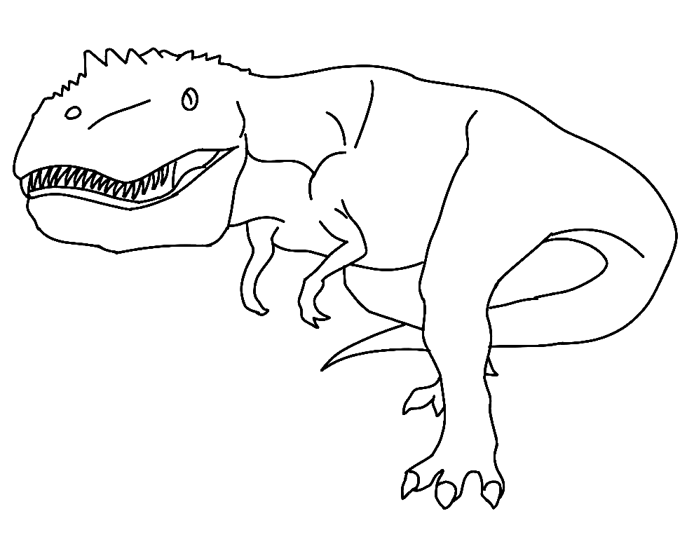 Simple Giganotosaurus Coloring Page