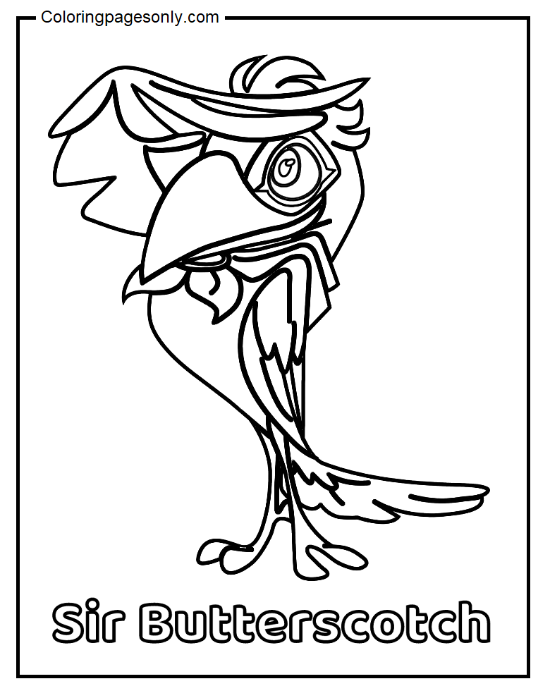 Sir Butterscoch-papegaai uit Santiago of the Seas