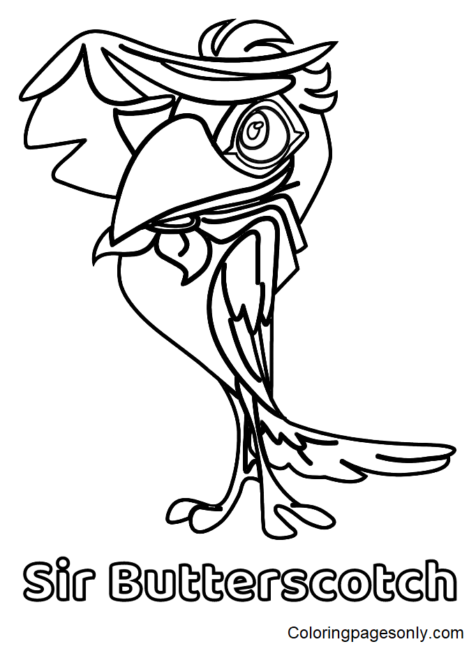 Sir Butterscoch Parrot Coloring Pages