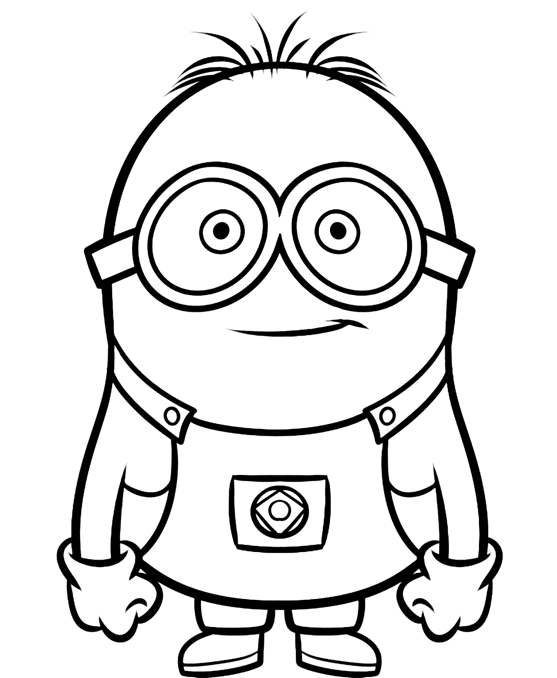 Smiley Minion Despicable Me Coloring Pages