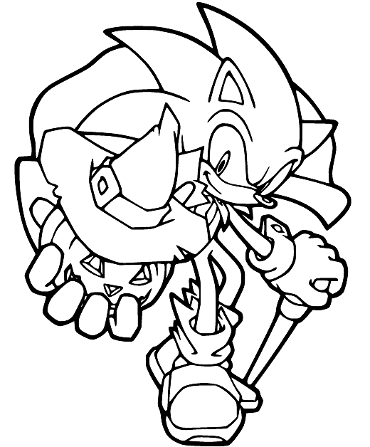 Sonic tient une lanterne citrouille de Sonic The Hedgehog