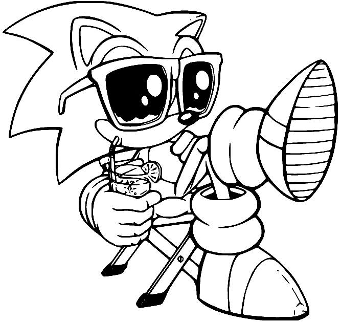 Sonic Relaxing Coloring Pages