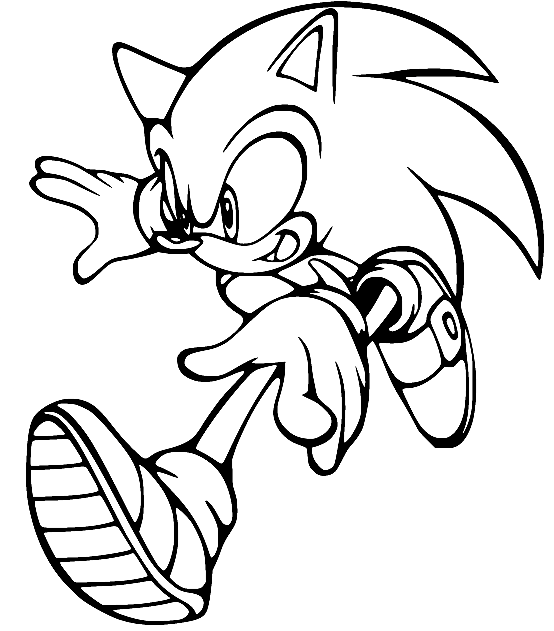 Sonic correndo rápido de Sonic The Hedgehog