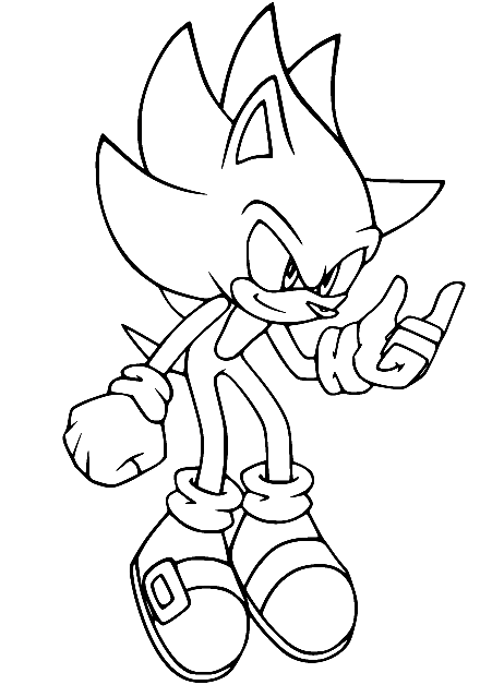 Sonic Smiling Coloring Pages