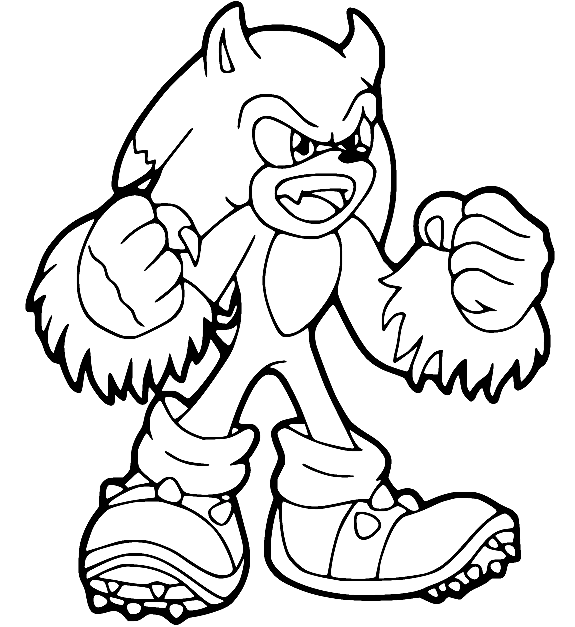 Strong Sonic Coloring Page