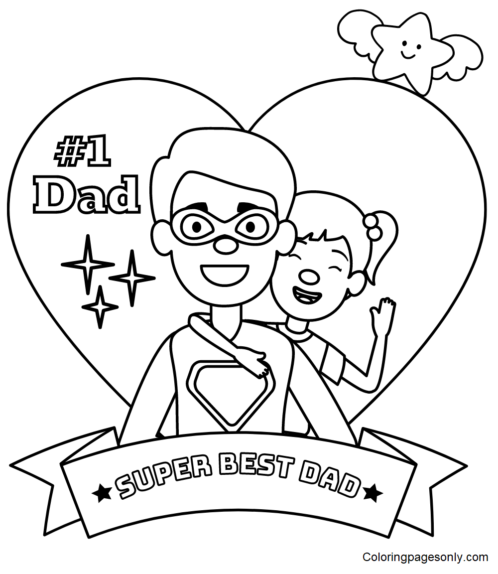 Super Best Dad Coloring Pages