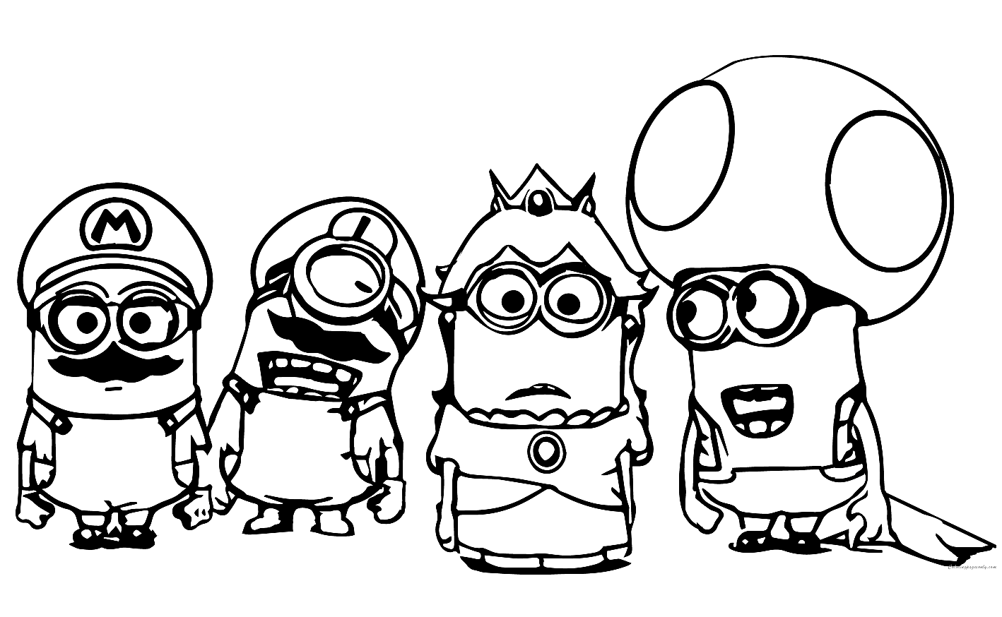 Super Mario Minions Coloring Pages - Minion Coloring Pages - Coloring Pages  For Kids And Adults