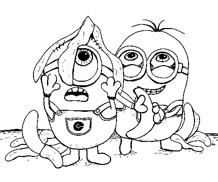 Minions e bananas - Retornar à infância - Coloring Pages for Adults